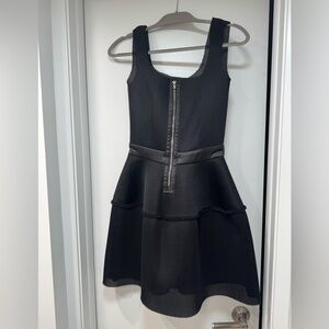 Maje Black Textured Mini Dress